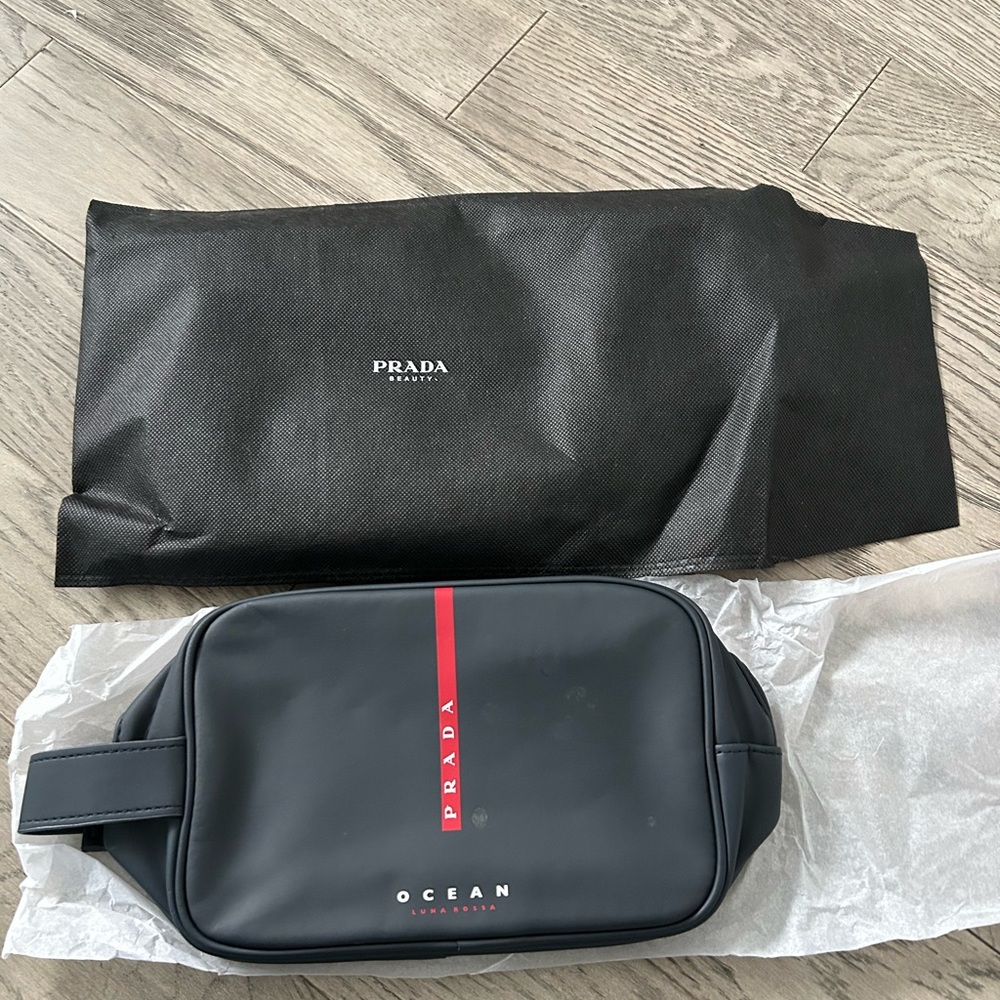 Prada Black and Red Men's Belt Bag